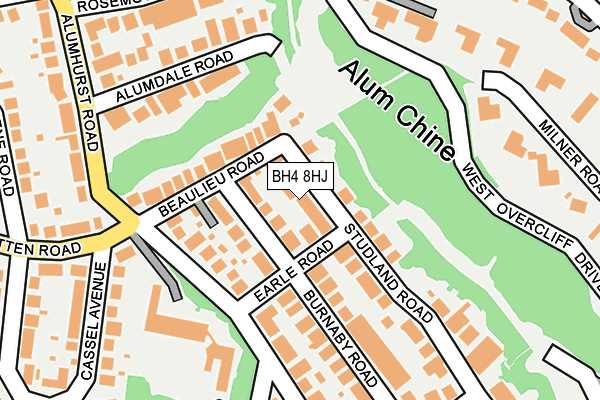 BH4 8HJ map - OS OpenMap – Local (Ordnance Survey)