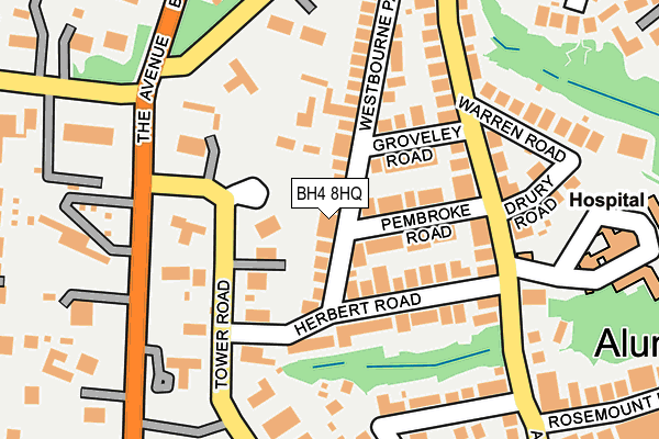 BH4 8HQ map - OS OpenMap – Local (Ordnance Survey)