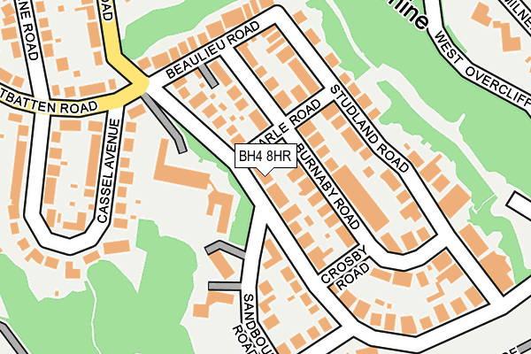 BH4 8HR map - OS OpenMap – Local (Ordnance Survey)
