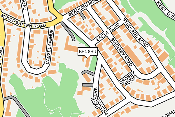 BH4 8HU map - OS OpenMap – Local (Ordnance Survey)