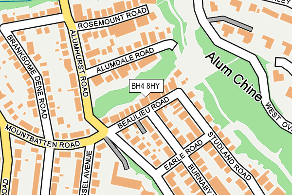 BH4 8HY map - OS OpenMap – Local (Ordnance Survey)