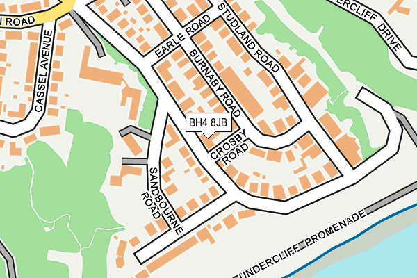 BH4 8JB map - OS OpenMap – Local (Ordnance Survey)