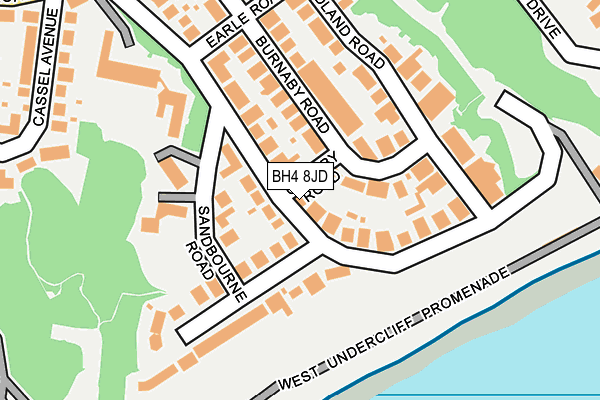 BH4 8JD map - OS OpenMap – Local (Ordnance Survey)