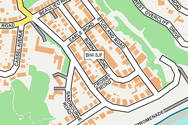 BH4 8JF map - OS OpenMap – Local (Ordnance Survey)