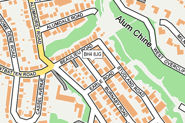 BH4 8JG map - OS OpenMap – Local (Ordnance Survey)