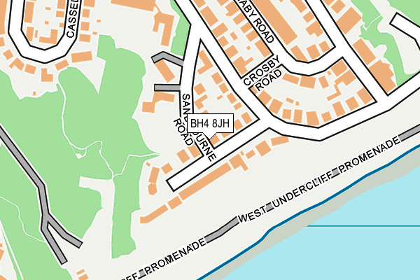 BH4 8JH map - OS OpenMap – Local (Ordnance Survey)