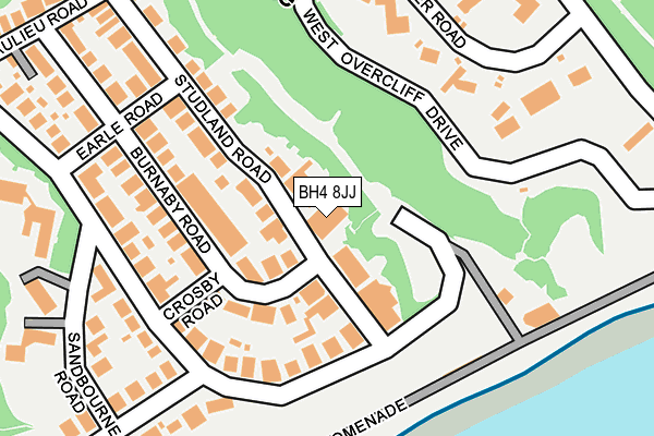 BH4 8JJ map - OS OpenMap – Local (Ordnance Survey)