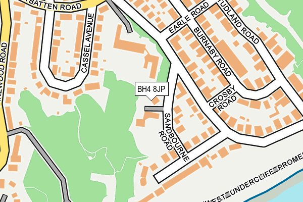 BH4 8JP map - OS OpenMap – Local (Ordnance Survey)