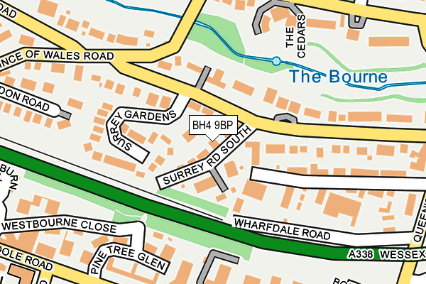 BH4 9BP map - OS OpenMap – Local (Ordnance Survey)