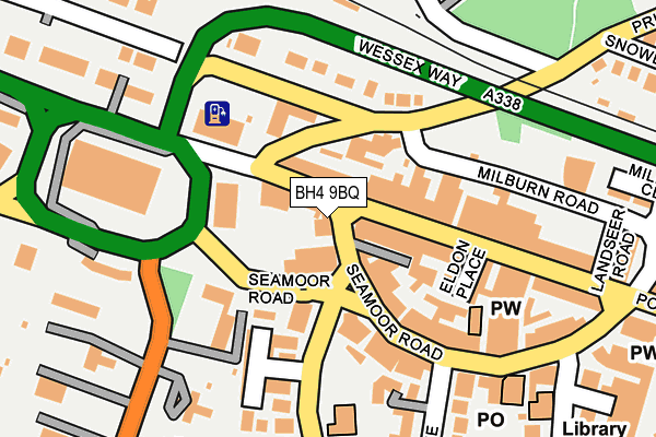 BH4 9BQ map - OS OpenMap – Local (Ordnance Survey)