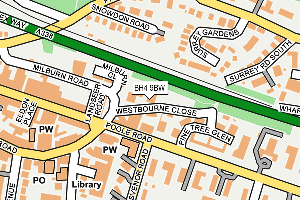 BH4 9BW map - OS OpenMap – Local (Ordnance Survey)