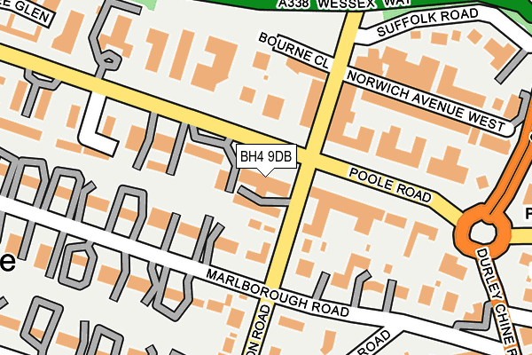 BH4 9DB map - OS OpenMap – Local (Ordnance Survey)