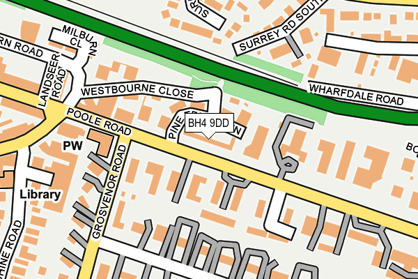 BH4 9DD map - OS OpenMap – Local (Ordnance Survey)