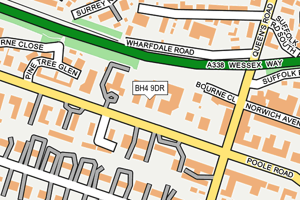 BH4 9DR map - OS OpenMap – Local (Ordnance Survey)