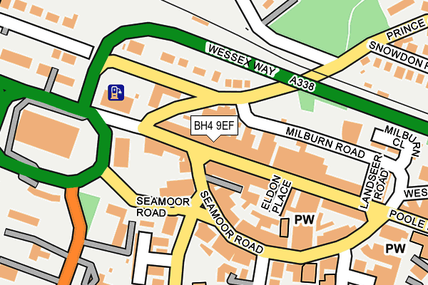 BH4 9EF map - OS OpenMap – Local (Ordnance Survey)