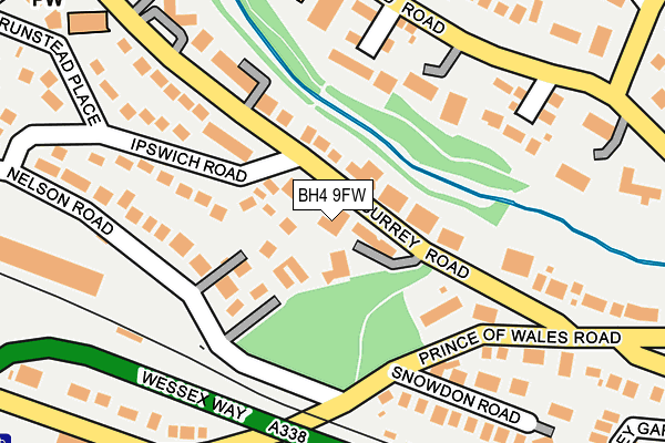 BH4 9FW map - OS OpenMap – Local (Ordnance Survey)