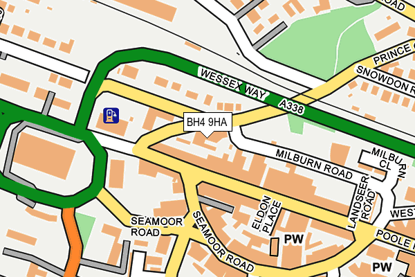BH4 9HA map - OS OpenMap – Local (Ordnance Survey)
