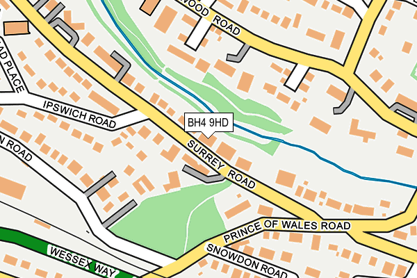 BH4 9HD map - OS OpenMap – Local (Ordnance Survey)