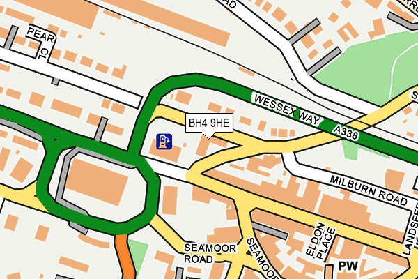 BH4 9HE map - OS OpenMap – Local (Ordnance Survey)