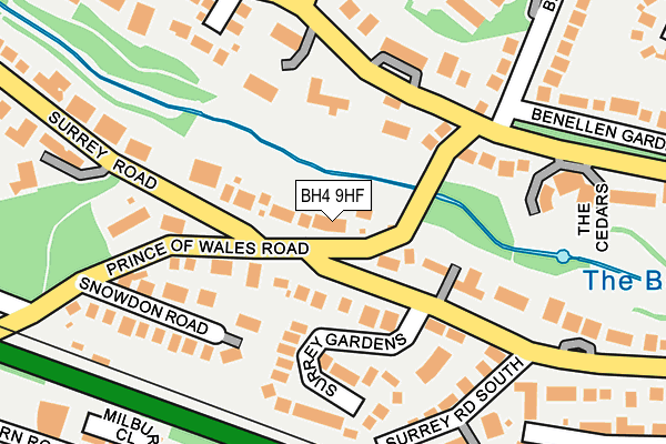 BH4 9HF map - OS OpenMap – Local (Ordnance Survey)