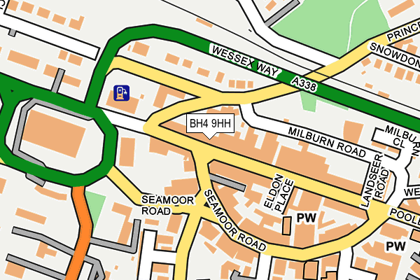 BH4 9HH map - OS OpenMap – Local (Ordnance Survey)