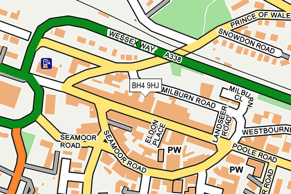 BH4 9HJ map - OS OpenMap – Local (Ordnance Survey)