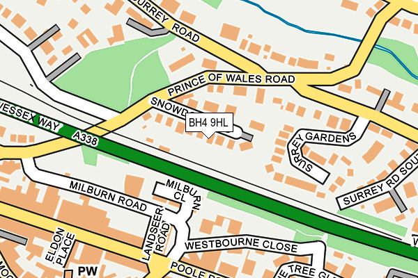 BH4 9HL map - OS OpenMap – Local (Ordnance Survey)