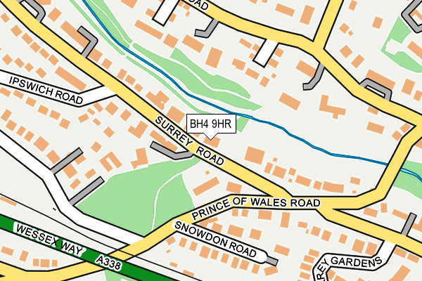 BH4 9HR map - OS OpenMap – Local (Ordnance Survey)