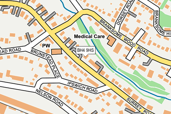 BH4 9HS map - OS OpenMap – Local (Ordnance Survey)