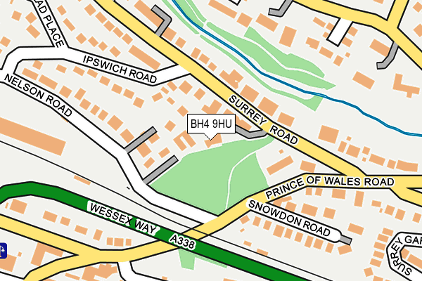 BH4 9HU map - OS OpenMap – Local (Ordnance Survey)
