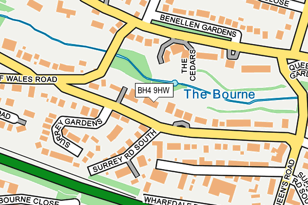 BH4 9HW map - OS OpenMap – Local (Ordnance Survey)