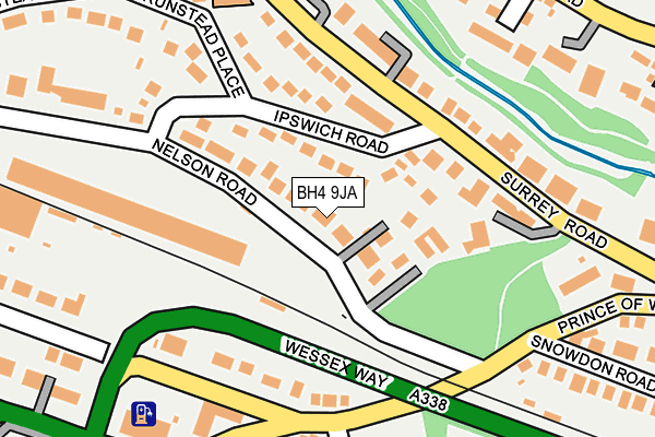 BH4 9JA map - OS OpenMap – Local (Ordnance Survey)