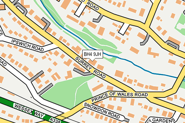 BH4 9JH map - OS OpenMap – Local (Ordnance Survey)