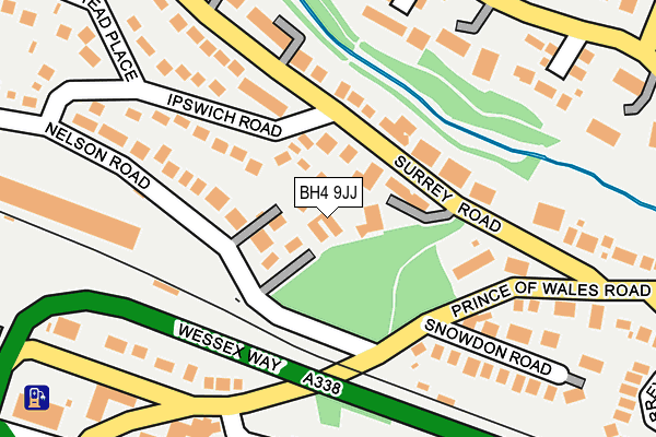 BH4 9JJ map - OS OpenMap – Local (Ordnance Survey)