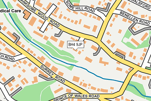 BH4 9JP map - OS OpenMap – Local (Ordnance Survey)