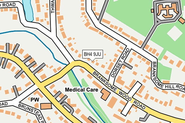 BH4 9JU map - OS OpenMap – Local (Ordnance Survey)