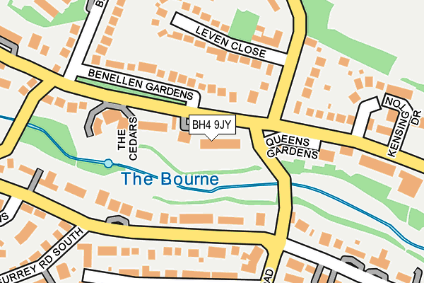 BH4 9JY map - OS OpenMap – Local (Ordnance Survey)