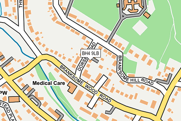 BH4 9LB map - OS OpenMap – Local (Ordnance Survey)