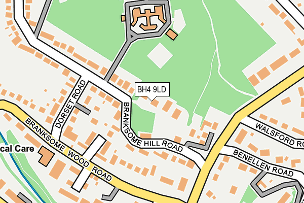 BH4 9LD map - OS OpenMap – Local (Ordnance Survey)