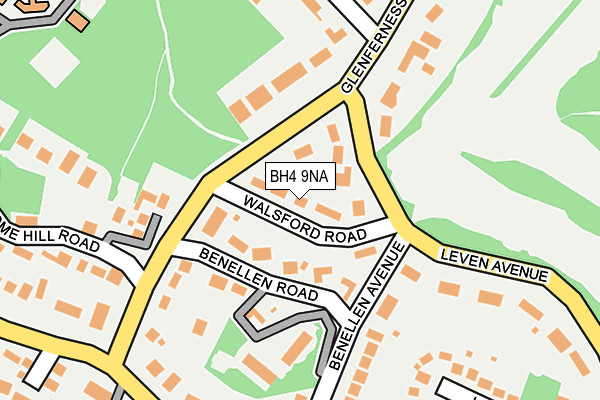BH4 9NA map - OS OpenMap – Local (Ordnance Survey)