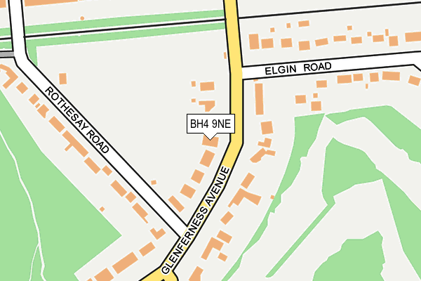 BH4 9NE map - OS OpenMap – Local (Ordnance Survey)