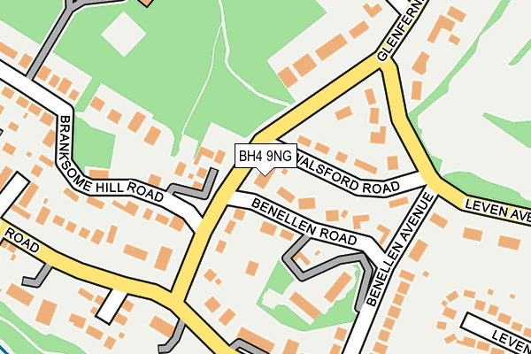 BH4 9NG map - OS OpenMap – Local (Ordnance Survey)