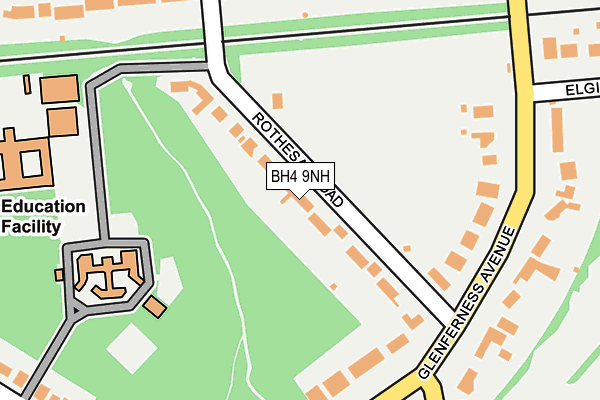 BH4 9NH map - OS OpenMap – Local (Ordnance Survey)