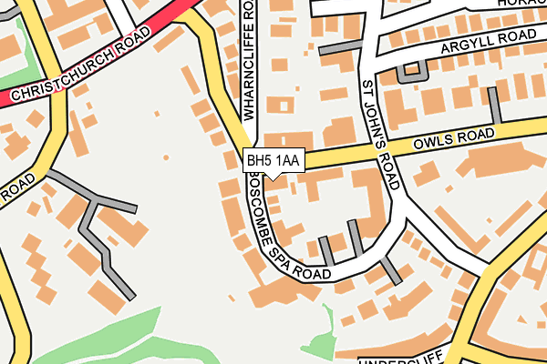 BH5 1AA map - OS OpenMap – Local (Ordnance Survey)