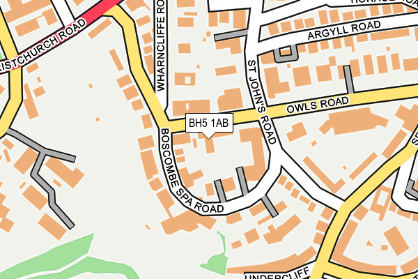 BH5 1AB map - OS OpenMap – Local (Ordnance Survey)