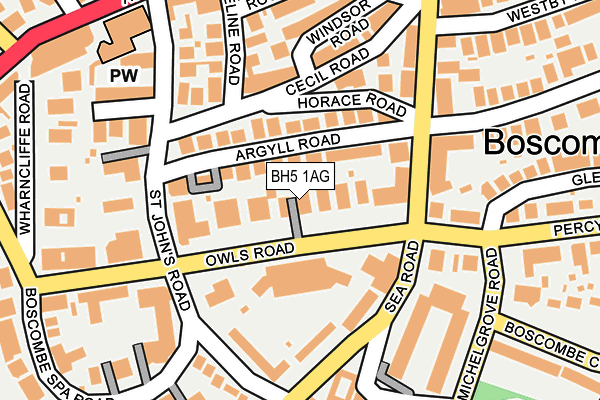 BH5 1AG map - OS OpenMap – Local (Ordnance Survey)