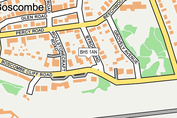BH5 1AN map - OS OpenMap – Local (Ordnance Survey)