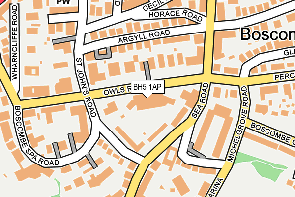 BH5 1AP map - OS OpenMap – Local (Ordnance Survey)
