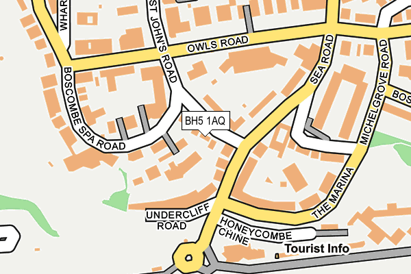 BH5 1AQ map - OS OpenMap – Local (Ordnance Survey)