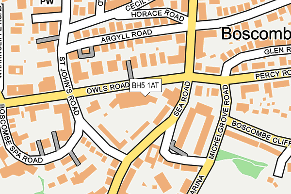 BH5 1AT map - OS OpenMap – Local (Ordnance Survey)